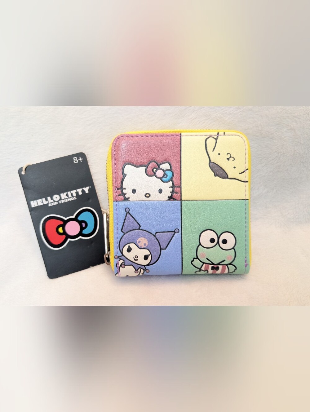 Loungefly hardtag hello kitty colorblock wallet nwt